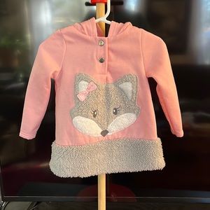 Adorable pink fox Hoody! 2t